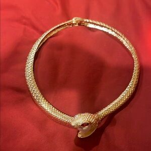 Gold Snake Choker Necklace